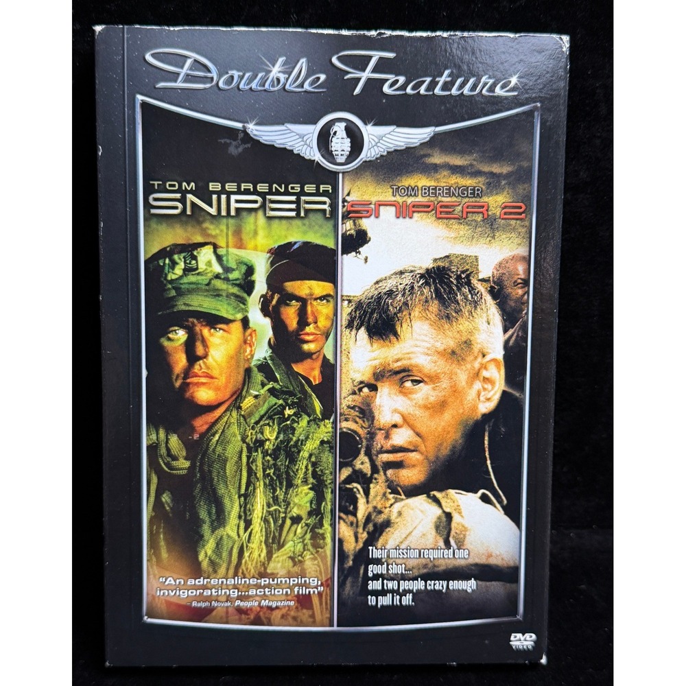 Sniper & Sniper 2 Double Feature DVD w/Slipcover: Tom Berenger, Action Movie Set